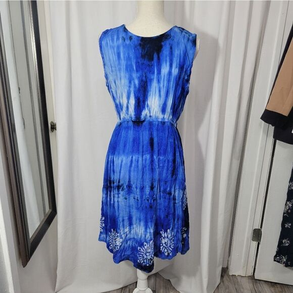 Vintage tie dye embroidered dress - Picture 3 of 9